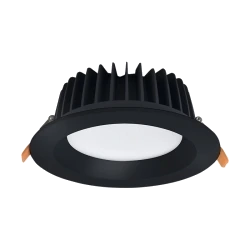 DownLight מקצועי עגול שחור Ø190 IP44 28W 125Lm/w 100°