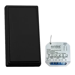 קיט מגען אלקטרוני מיני למנועים RF 433Mhz 1.7A + מפסק שחור, 350W